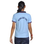 Girls NCC Light Blue And Dark Blue Color Collar T-Shirt With Printed Logo