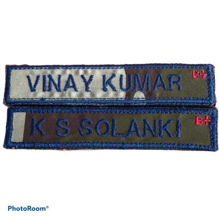 Picture of CISF Background Blue Font Nameplate