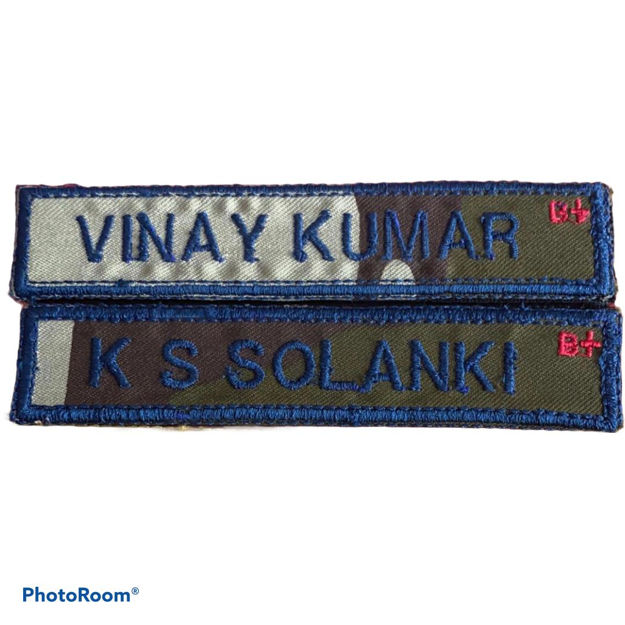 Picture of CISF Background Blue Font Nameplate