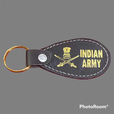 Picture of Indian Army Keychain Black