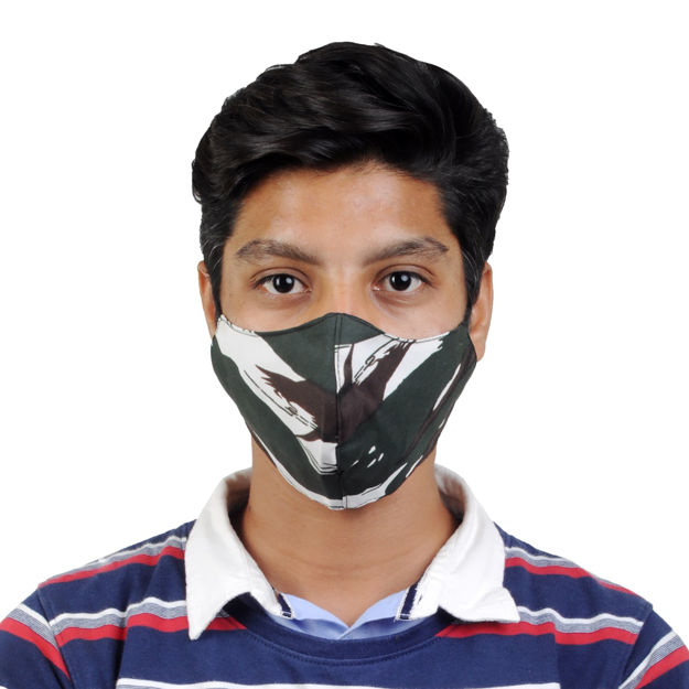 Picture of CRPF Print Pack Of 3 Masks