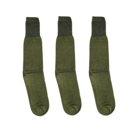 Dark Green Khaki Woolen Socks