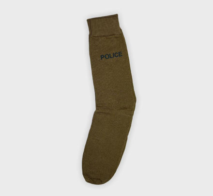 Police Print khaki Full Size Shocks