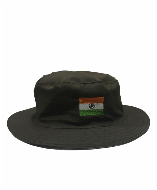 Reversible Hat Green With Indian Flag And Nahar Print