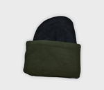 Black And Green Print Winter Cap