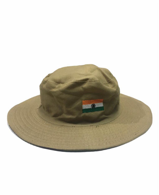 Khaki Color With Indian Flag Reversible Hat