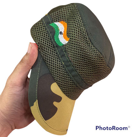 Indian Flag Print Nato Cap