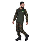 Army Yodha Textile Print T-Shirt And Grip Lower Set