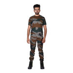 Nahar Print Cargo And T-shirt Set For Men - front