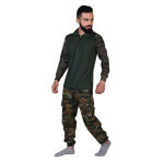 Green Camouflage Print Set For Men