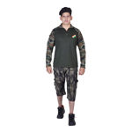 Camouflage Print Capri With T-shirt Set For Men - front