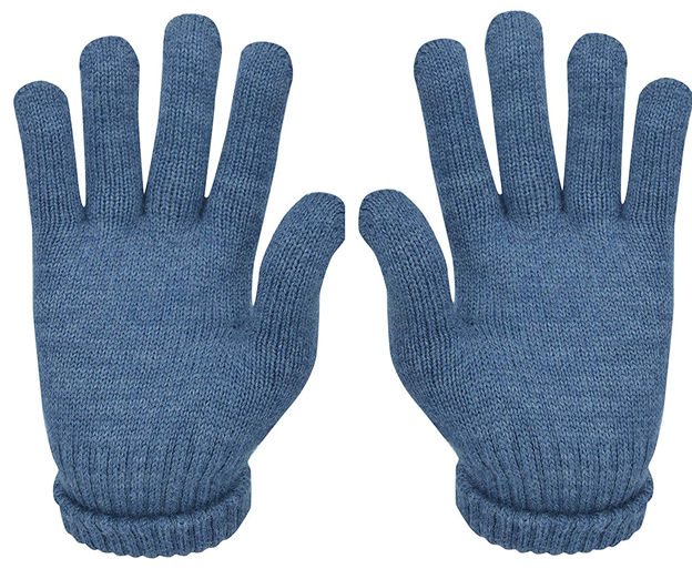 Picture of Woolen Hand Gloves Blue