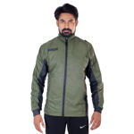 Bomber Men Green Solid Windcheater Jacket - front