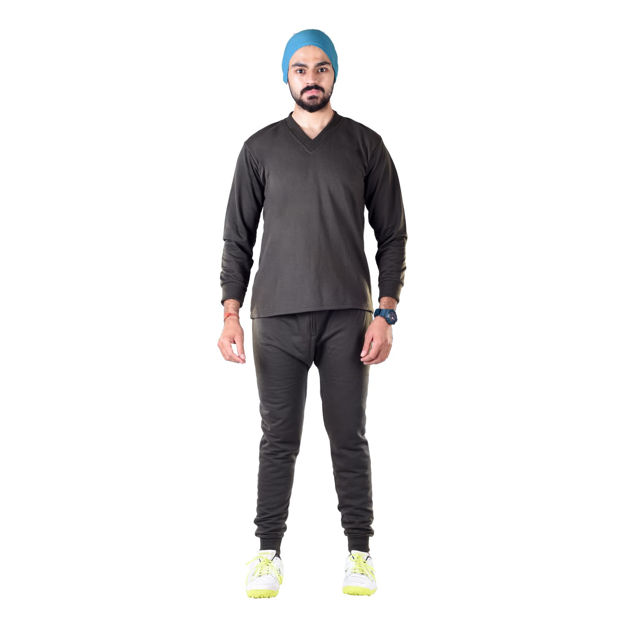 Black Thermal Wear Set - front