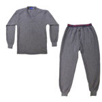 Grey Thermal Winter Wear Set For Men