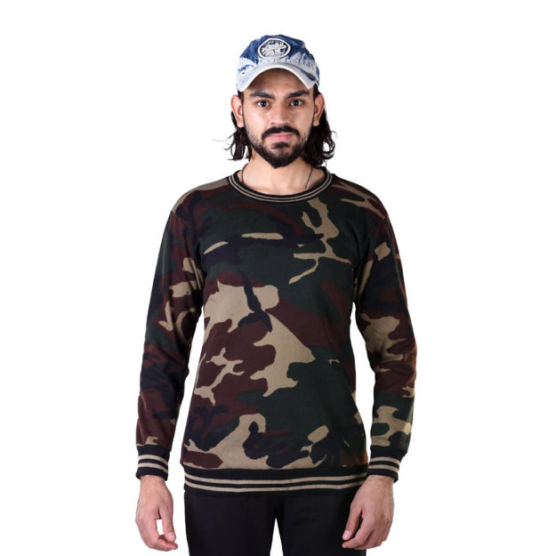 Camouflage Print Sweatshirt - front