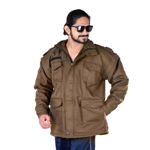 Khaki Angola Print Camouflage Winter Jacket