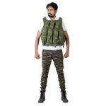 Picture of Dark Green Color Bullet Proof Tactical Jacket With 10 Magazine