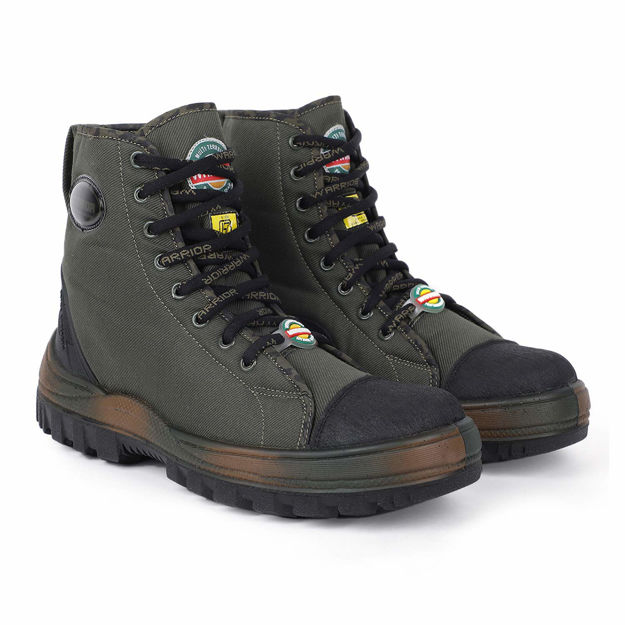 New Jungle King Boot For Men, Olive Green Men Canvas Boot By Liberty Warrior