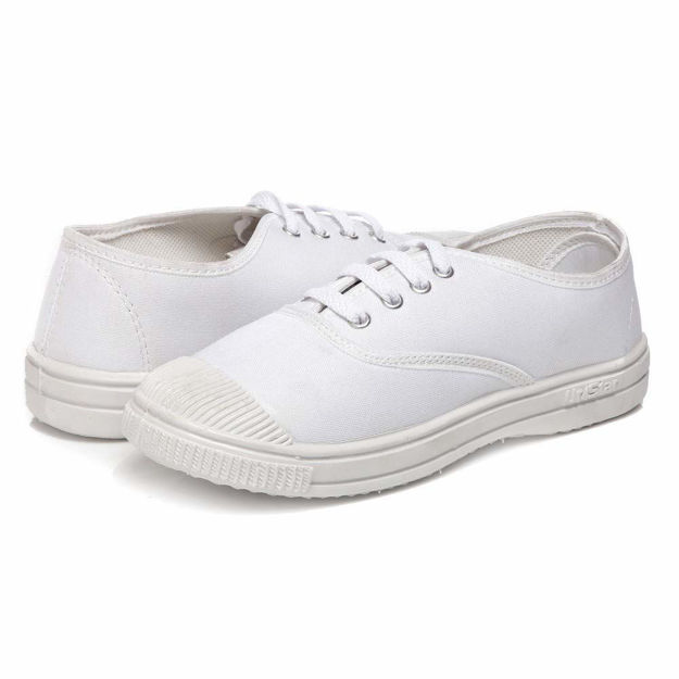 Men's White Canvas Shoes By Unistar