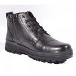 TSF Black Police Boot With Zip