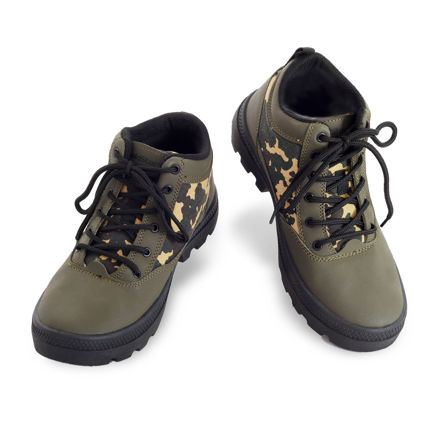 Green Camo Print Shoes For Men By Goldstar