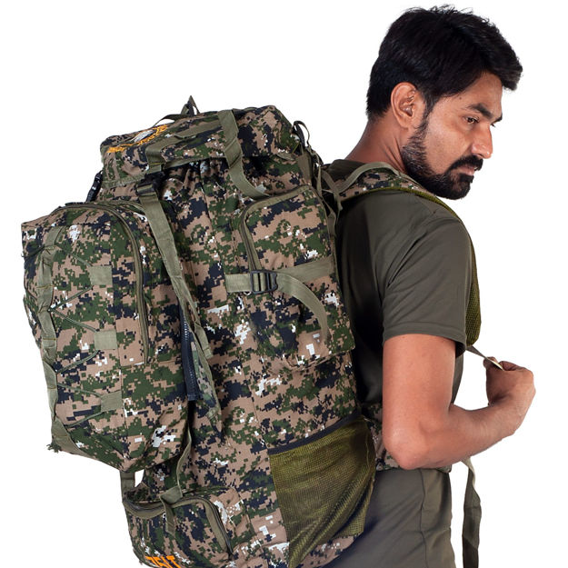 Para Commando Green Color And Cobra Print 95L - side