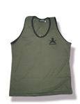 Dark Green Color Army Print Sando