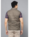 Dark Brown Half Polyester Jacket - back