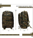 F Gear Green Camouflage Print Backpack - side