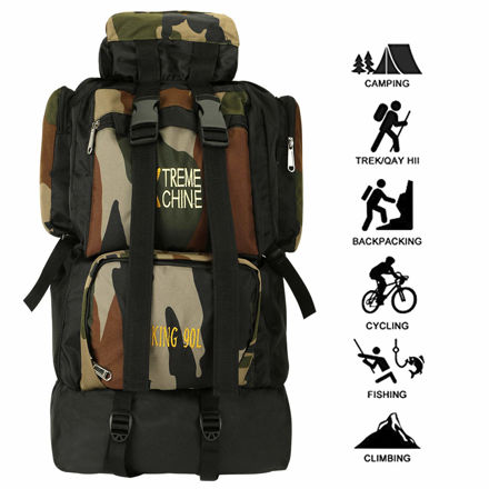 Extreme Machine 90 L Rucksack Bag Trekking Bag With Shoe Compartment - front