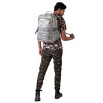 White Color And Desert Cobra Militia Backpack- front