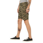 Green Camouflage Print Shorts For Men