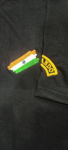 Picture of Commando Plain Black Color And India Flag T-shirt With Half Sleeve And Round Neck