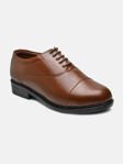 Men Tan Brown Solid Formal Oxfords