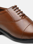 Men Tan Brown Solid Formal Oxfords