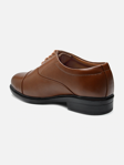 Men Tan Brown Solid Formal Oxfords